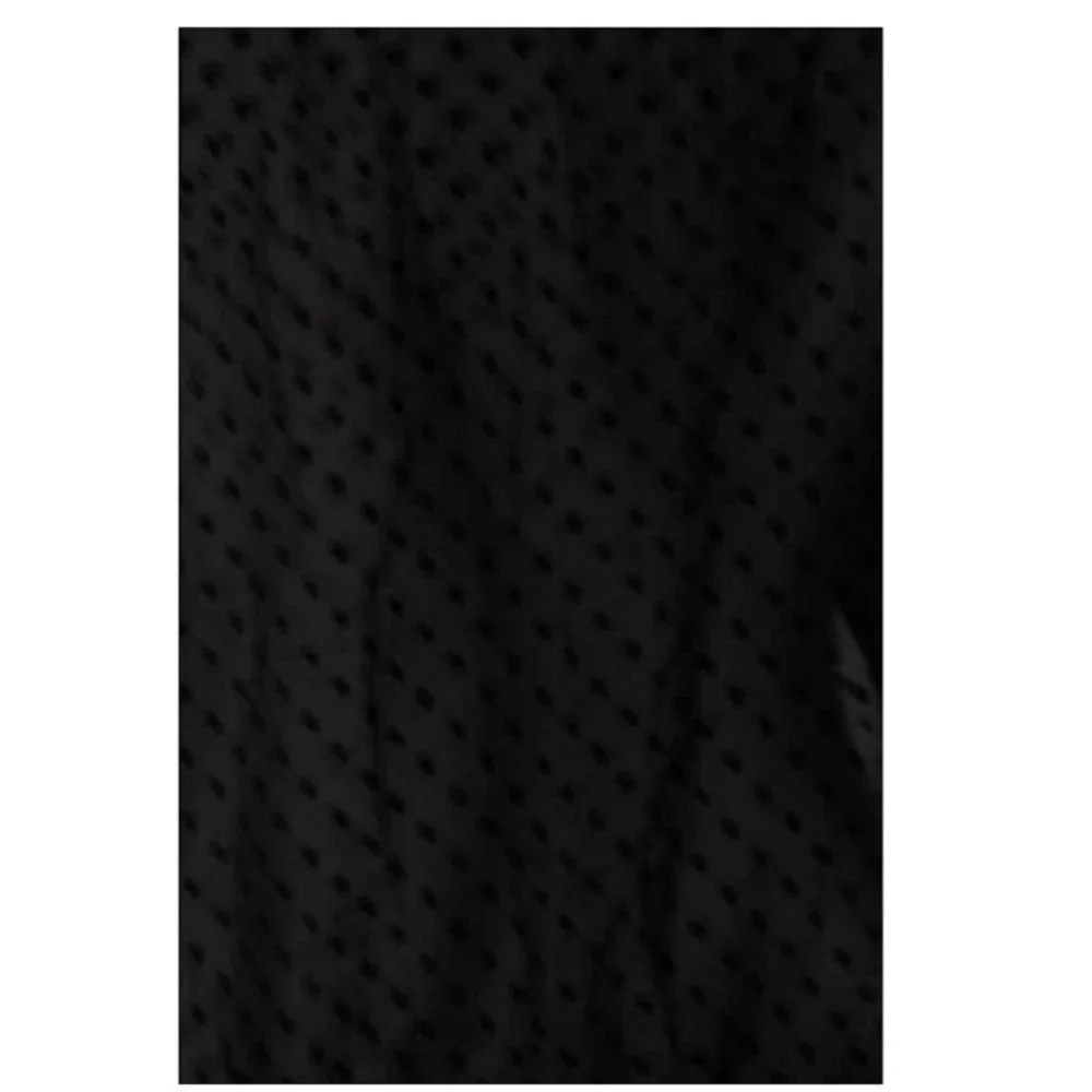 Cejon Solid Swiss Dot Fringe Cover Up in Black